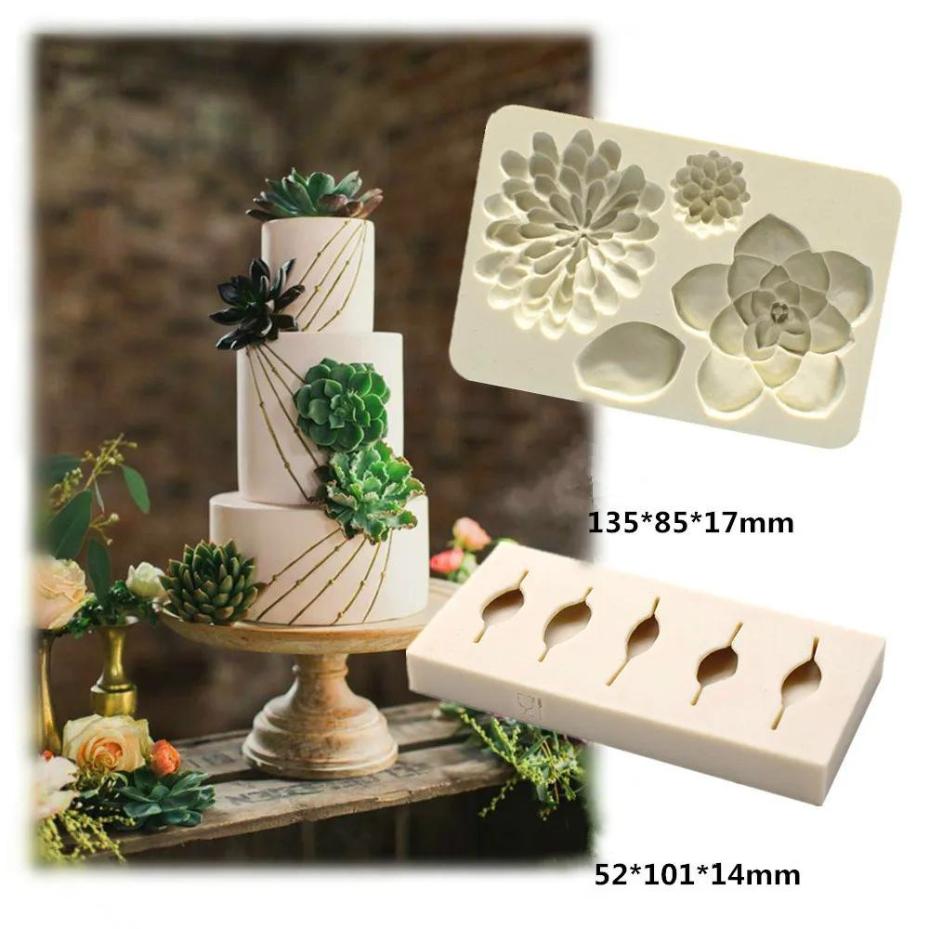 1 Pcs Flower Petals Cakes Molds Silicone Mold Fondant Cake Chocolate Soap Candy Biscuit Sugar Mold Baking Kitchen Accessories