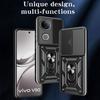 For Vivo V50 5G Case with Slide Camera Lid PC+TPU Kickstand Phone Cover
