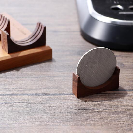 Держатель фильтра для кофе, полезный многоразовый домашний деревянный кронштейн для шайбы из орехового дерева, кронштейн для домашнего использования
