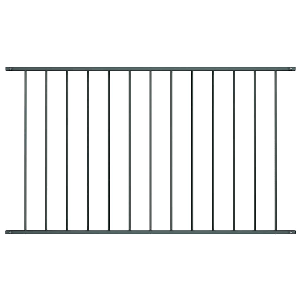 Woerden Fence Panel Powder Coated Steel 1.7 x 1.17 m Anthracite Grey