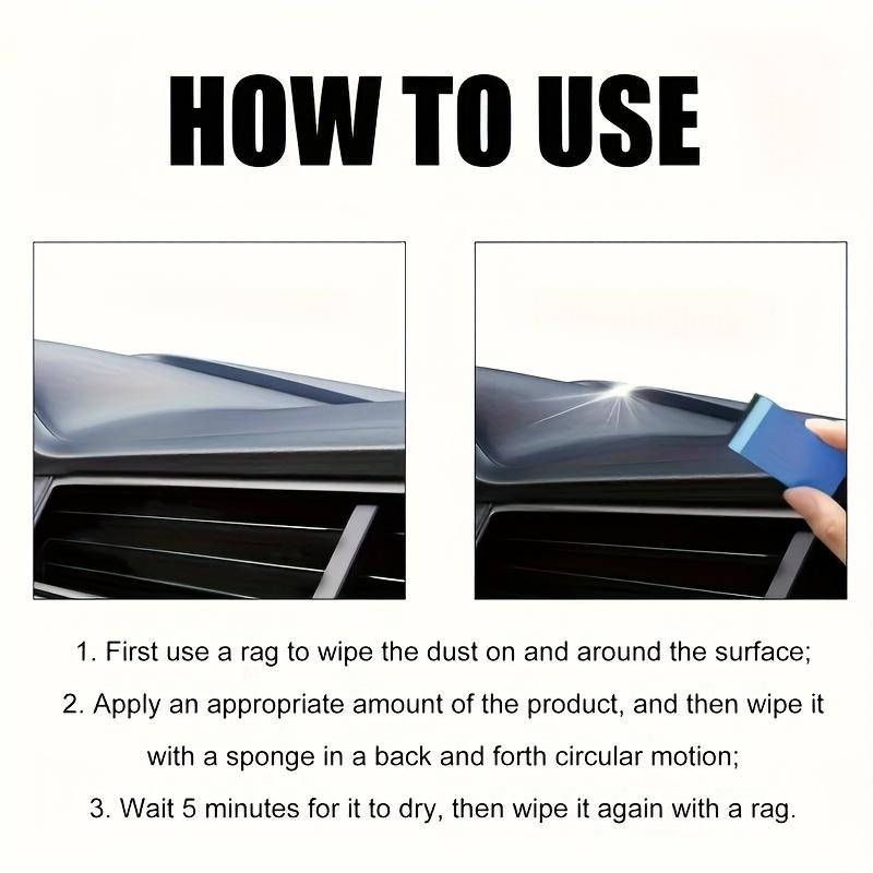 Plastic Coated Automotive Interior Dashboard Wax, Smooth Surface, Automotive Dashboard Refurbishment, Repair and Maintenance Gel