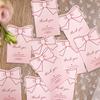 10Pcs Ins Cute Pink Bowknot Thank You Sealing Sticker Wedding Mother's Day Gift Box Bubble Bag Packing DIY Decor Label Sticker