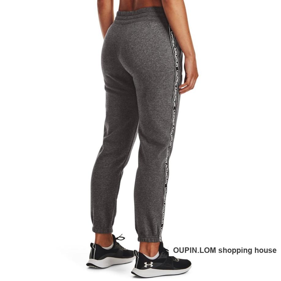 Under Armour Тренировочные брюки с боковыми полосками, женские брюки, серые 1366959-019