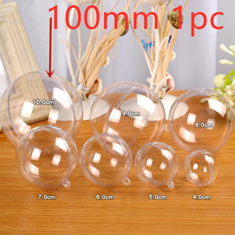 Прозрачный полый пластиковый шар, используемый в качестве рождественского украшения, коробки для конфет и подвески вечных цветов