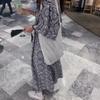 Летнее Свободное Ретро Женское Цветочное Платье С Рукавами-фонариками V-образным Вырезом Плиссированное Печатное Женское Платье