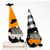 Long Beard Halloween Elf Dwarfs Dolls Bat Orange Hat Halloween Gnomes Decorations  Room Decor