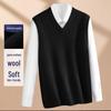 FAPAI.EC Men's 100% Wool V-Neck Sweater Vest