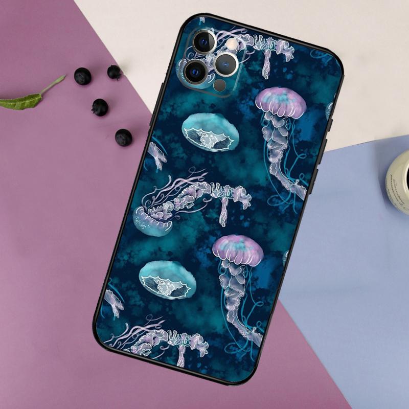 Magic Jellyfish Phone Case For iPhone 16 15 13 11 12 14 17 Pro Max Air 13 mini 15 16 Plus 16e Bumper Cover