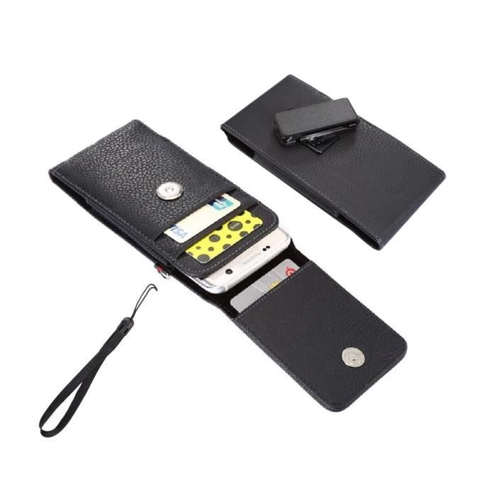 Housse Porte-cartes Clip Ceinture Rotatif 360 Étui Fermeture Magnétique Pour Xiaomi Mi4c, Mi 4c > Noir