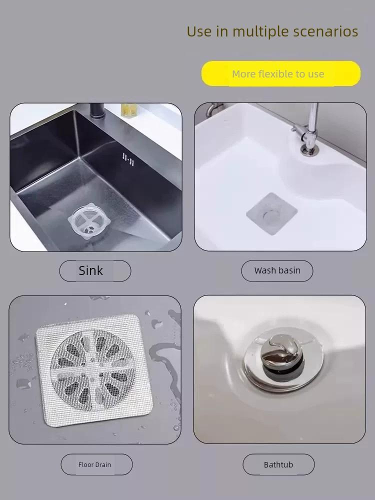 [the Drain Is No Longer Clogged] Bathroom Hair Filter, Bathroom Drain Filter, Kitchen Anti-Insect and Anti-Clogging W3
