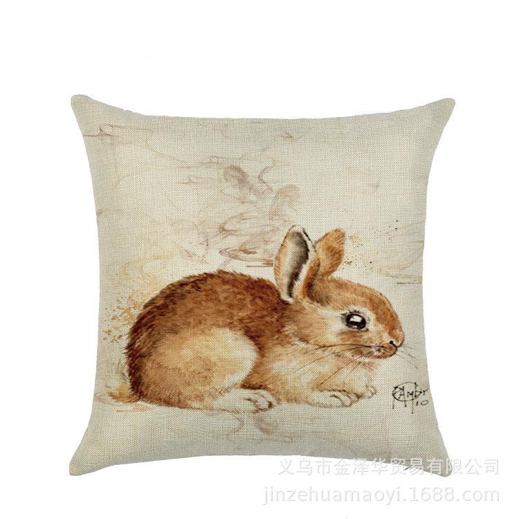 Акварельный кролик яйцо пасхальный наволочка скандинавский офис диван полиэстер наволочка домашняя мебель