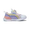 Li Ning Kids Cloud Five Shield Comfortable Daily Non-Slip Wear-Resistant Casual Shoes Kids Shoes White Purple Pink YKNT044-2