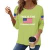 Women's Casual Fashionable Sexy Comfortable Neck Three-Quarter Sleeve Top
