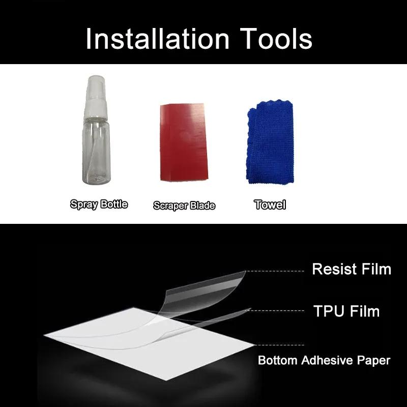 Interior Center Console Gear Panel Navigation Screen TPU Protective Film Anti-Scratch Repair LHD RHD For Mazda CX30 2020-2024