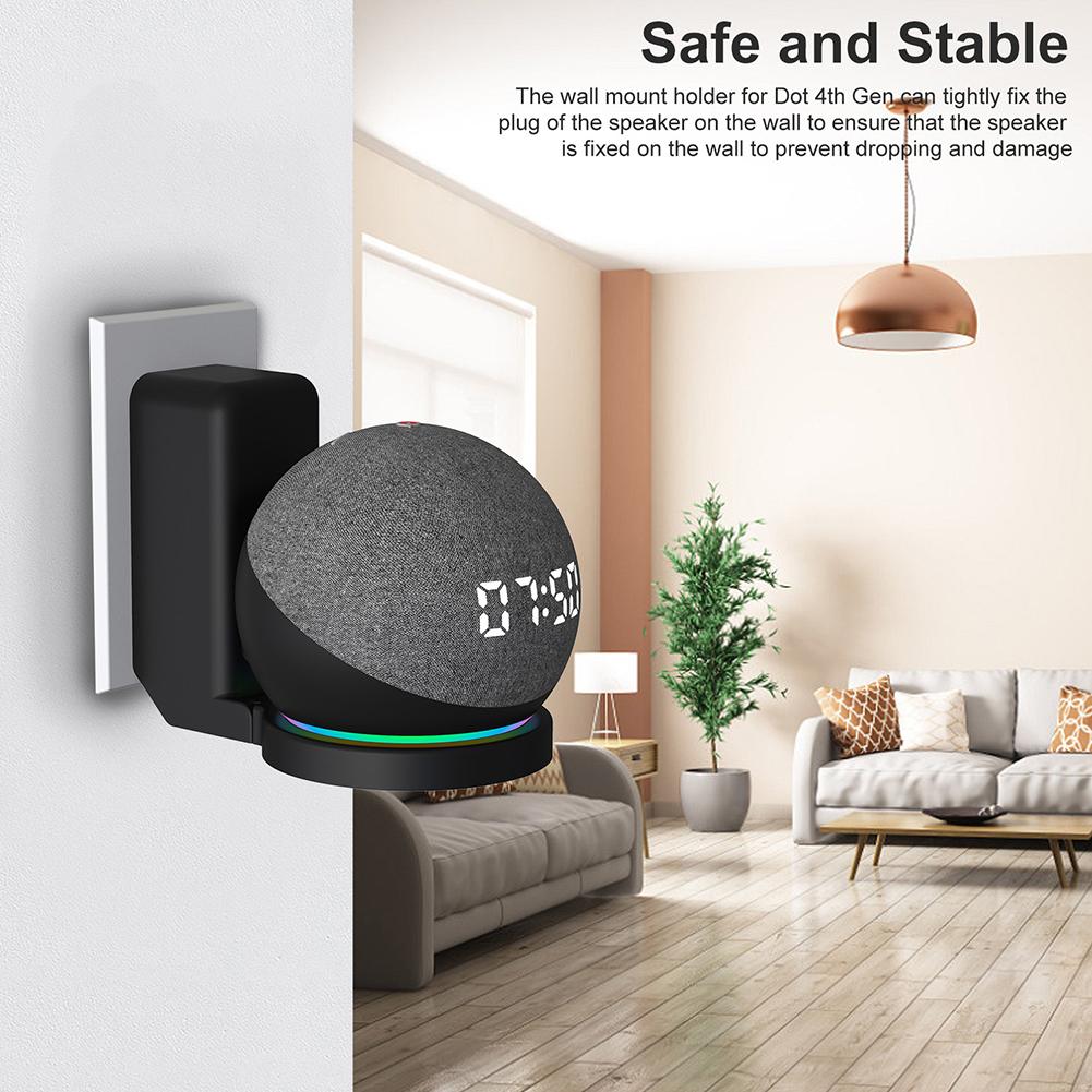 Настенный держатель Echo Dot для Amazon Alexa Echo Dot 4 5 3-го поколения, кронштейн для динамика, экономия места, с управлением кабелем, подставка