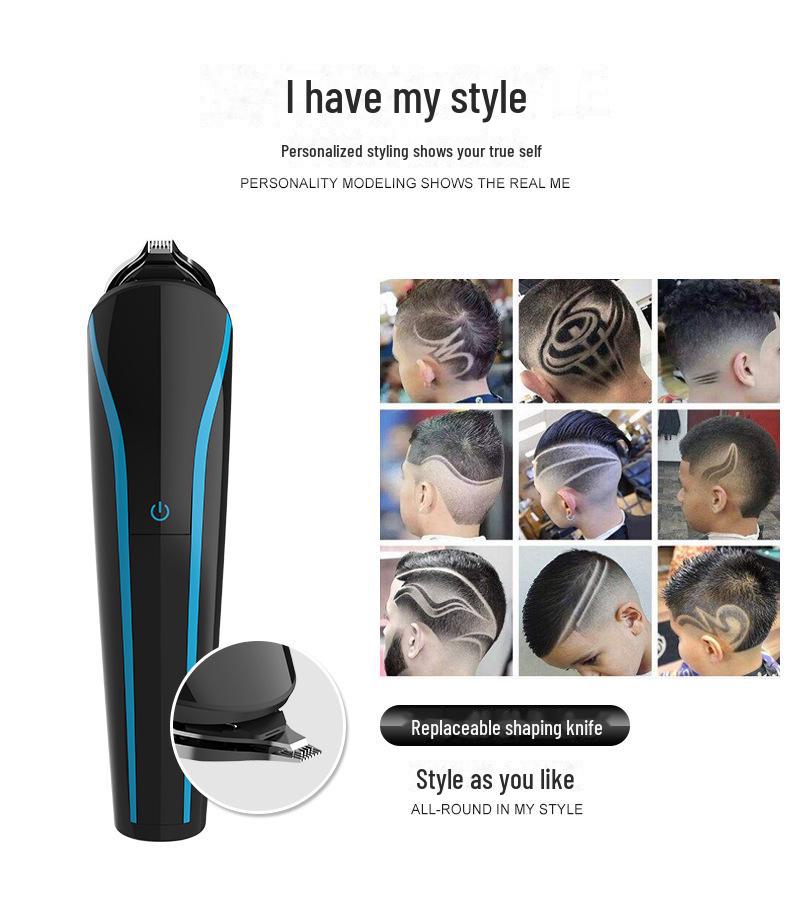 Multifunctional 6-in-1 Digital Hair Clipper Set with Sideburn Trimmer