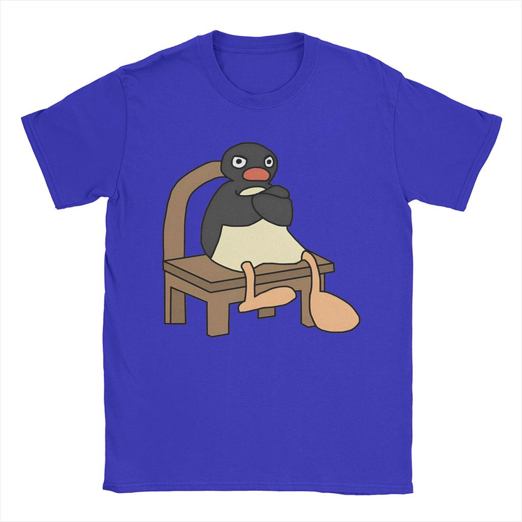 Мужская и женская футболка с принтом Angry Pingu, футболка из 100% хлопка, футболки, одежда