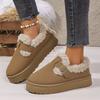 Fashion 2025 Winter Women Boots Plush Fashion Retro Cotton Shoes Women Flat Sole Platform Slippers Trend Luxury Comfortable Ankle Boots