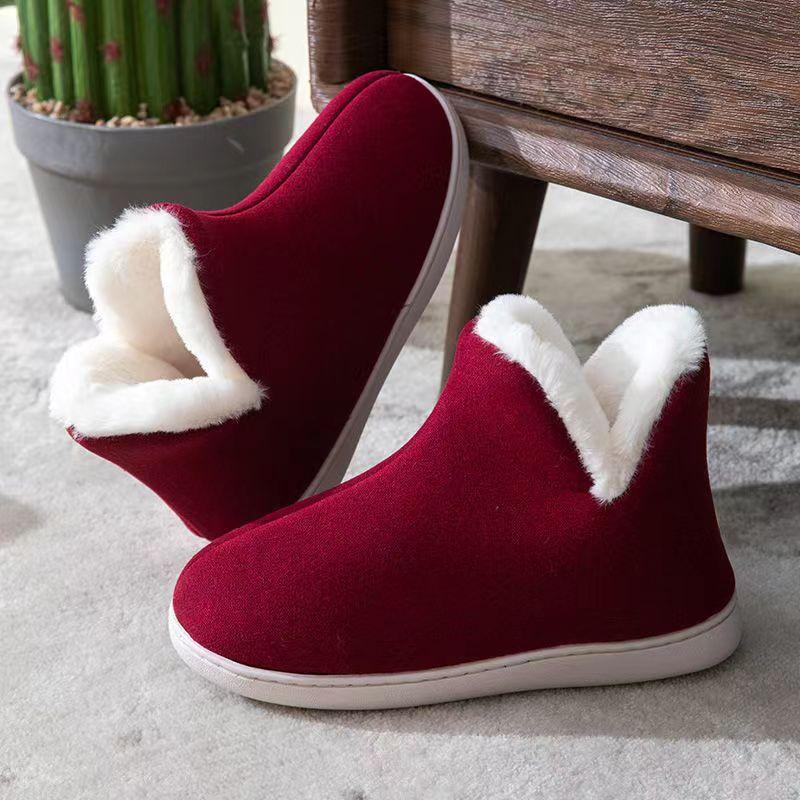 Унисекс искусственная замша зимние уличные домашние тапочки мужские женские теплые плюшевые водонепроницаемые ботильоны мужские меховые шлепанцы женские тапочки