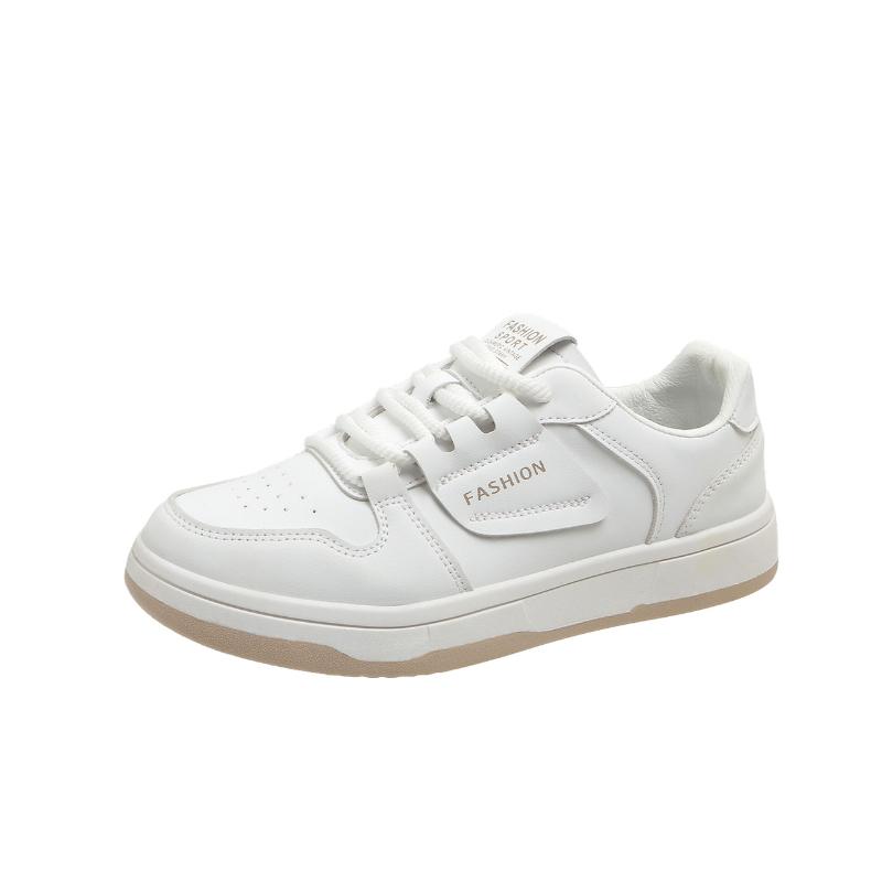 Белые туфли Женская обувь Весна и осень Новые Ins Супер популярная универсальная спортивная обувь Повседневная спортивная обувь на плоской подошве на шнуровке