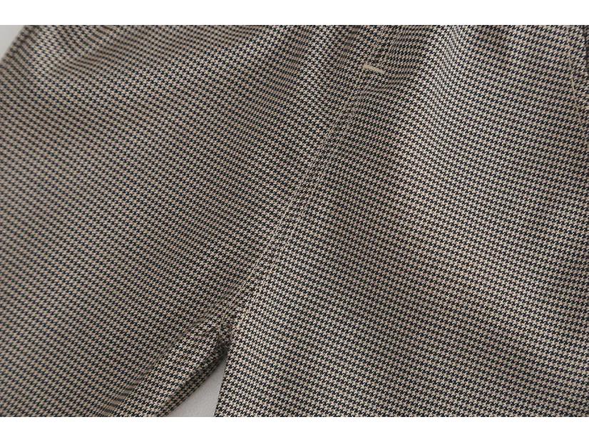 Детский комбинезон с галстуком-бабочкой в ломаную клетку - белая рубашка, комплект из двух предметов в корейском стиле