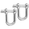 2pcs M20 Screw Pin Anchor Shackle 304 Stainless Steel Heavy Duty DShape Shackle for Camping