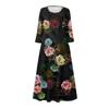 Платье для женщин, весеннее повседневное модное платье в стиле бохо с рукавами 3/4 для праздника, большого размера