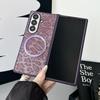 Чехол для Samsung Galaxy Z Fold3 Fold4 Fold5 Fold6 Fold7 с задней кожей и противоударным бампером для телефона MagSafe
