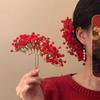 Французская ретро красная цветочная антикварная заколка нишевая заколка темперамент изысканные аксессуары для волос головной убор женщины