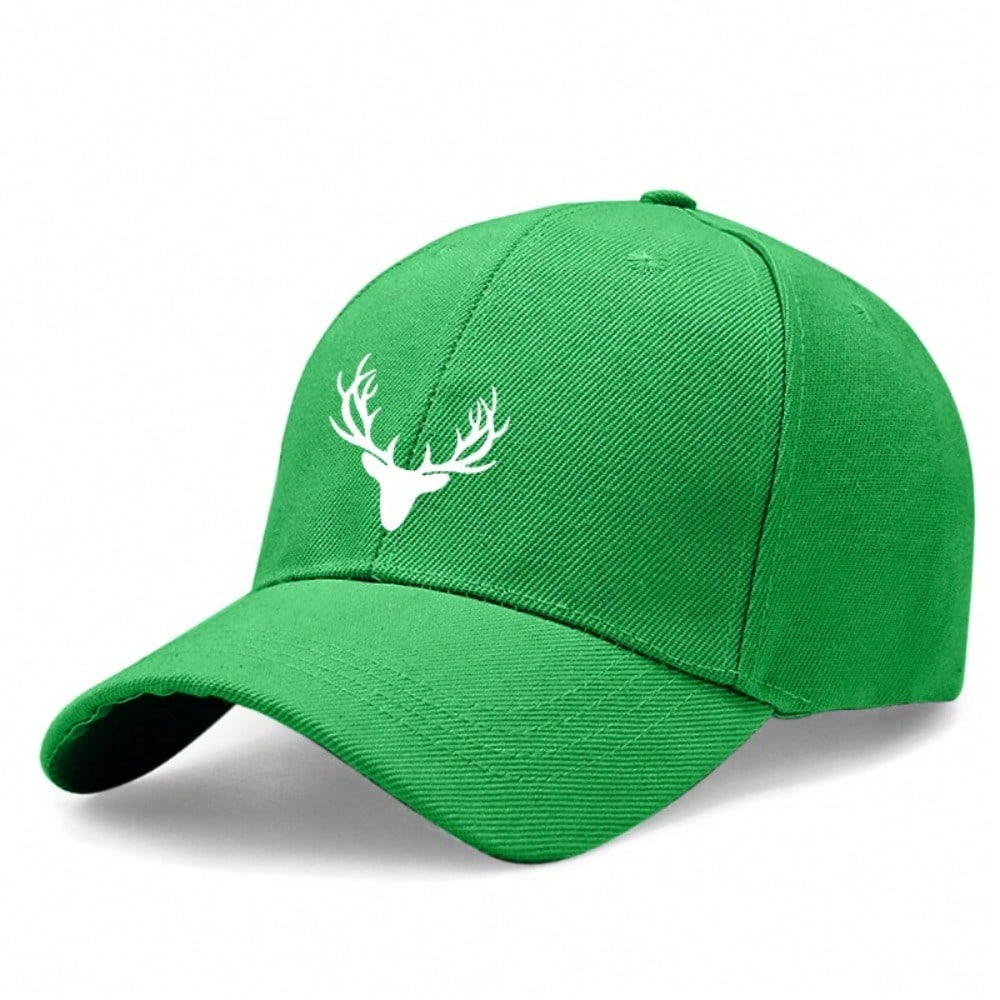 Outdoor Baseball Cap Unisex Deer Head Print Polyester Adjustable.Breathable Lightweight Curved Brim Casual Outdoor Sports Hunting Camping Baseball Hat