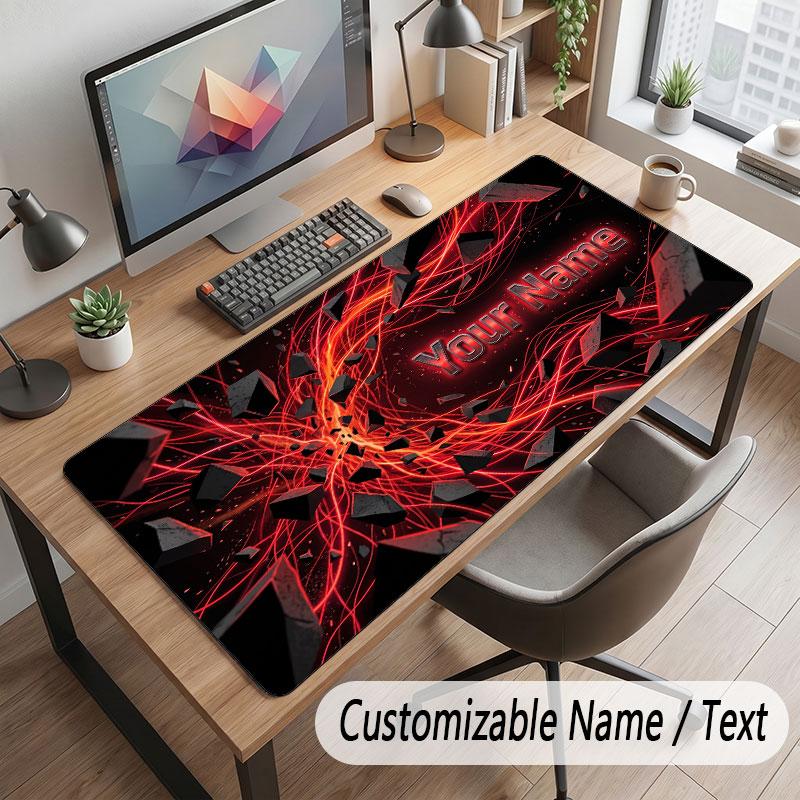 Abstract Personalized Theme Customized Mouse Pad Personalized Print Name Text Desk Mat For Home Office Table Decor