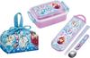 Skater Frozen 25 Antibacterial Dishwasher Safe Soft Lid Tight Lunch Square Lunch Princess FZ25 Box, Shape, 450ml, Chopsticks, Spoon, Pouch, Design,