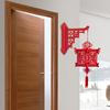 Chinese New Year DIY Lantern Kit Lucky Red Fu Wall Mount Hanging Lantern 3D Puzzle Hollow Out Spring Festival Lantern for Home Decor