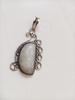 Handmade Rainbow Moonstone Pendant – Boho Vintage Sterling Silver Plated Jewelry for Women