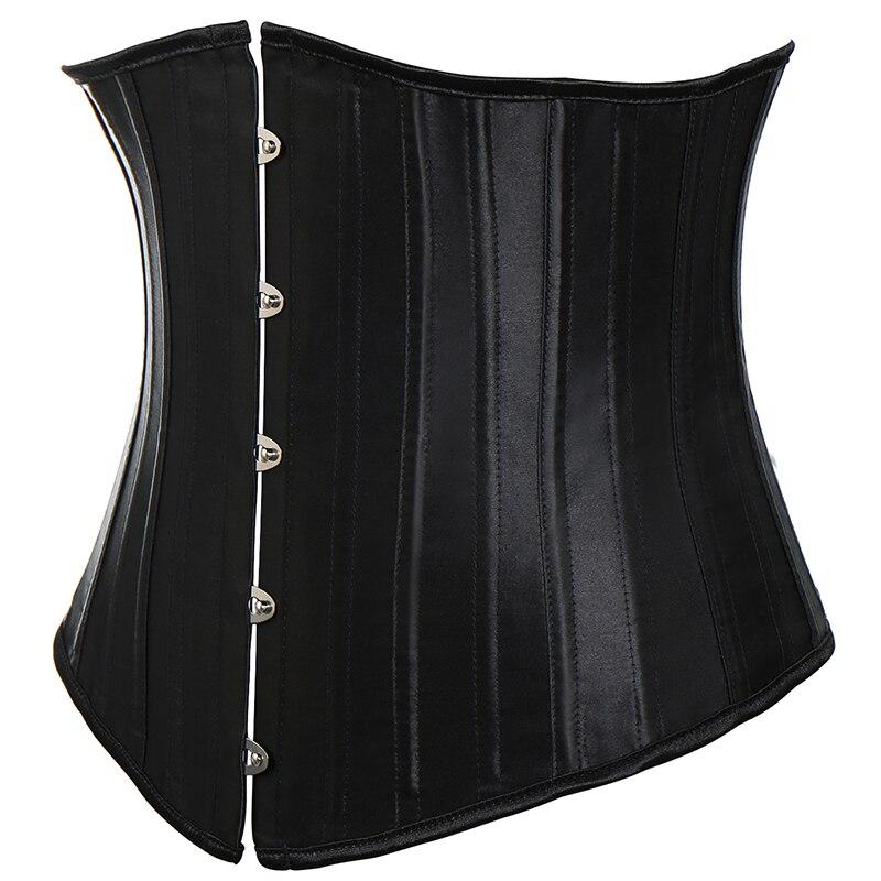 Бюстье и корсеты 24, корсет со стальными косточками, тренировочный корсет для талии, атласный корсет на шнуровке под грудью, парчовый корсет для похудения, формирователь тела