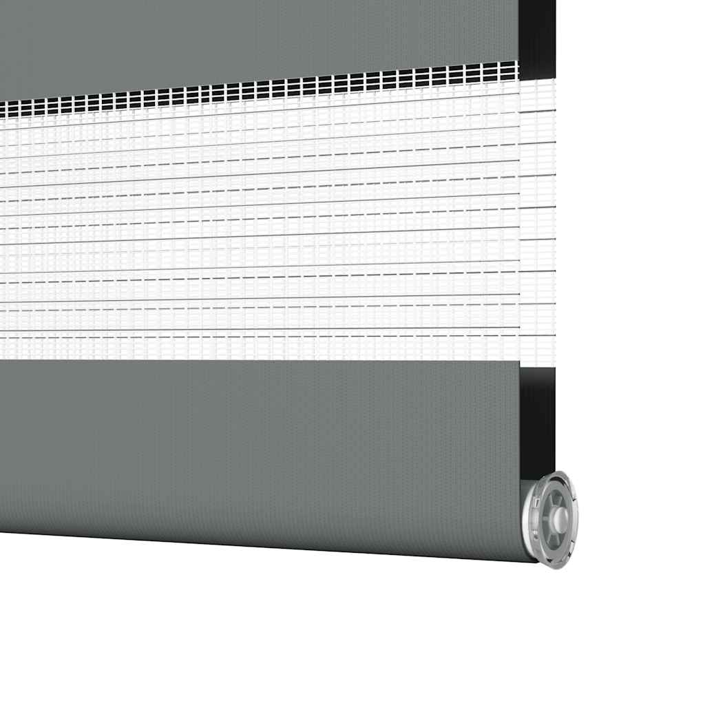 Double Roller Blind Dark Gray 105x150cm Fabric Width 100.9 cm Polyester