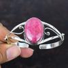 Rhodonite Gemstone Cuff Bracelet Elegant Jewelry 925 Sterling Silver Bangle Adjustable Handmade Cuff Bracelet Women Jewelry Engagement Gifts