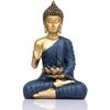 Медитирующий сидящий Будда статуэтка идол домашний декор гостиная подарки декоративная статуэтка - 27 см  (Смола, Синий, Золотой)