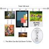 Wall Mount Art Projects Display Curtain Rod Set (5 Meters) with 20 Clips - Stainless Steel Photo Hanging Clothesline Window Curtain Tension