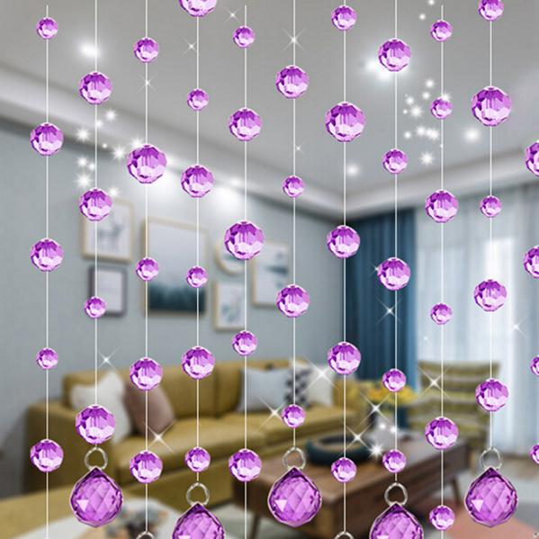 Fashion Home Decoration Crystal Bead Curtain Partition Door Curtain Panel Room Spangle Door