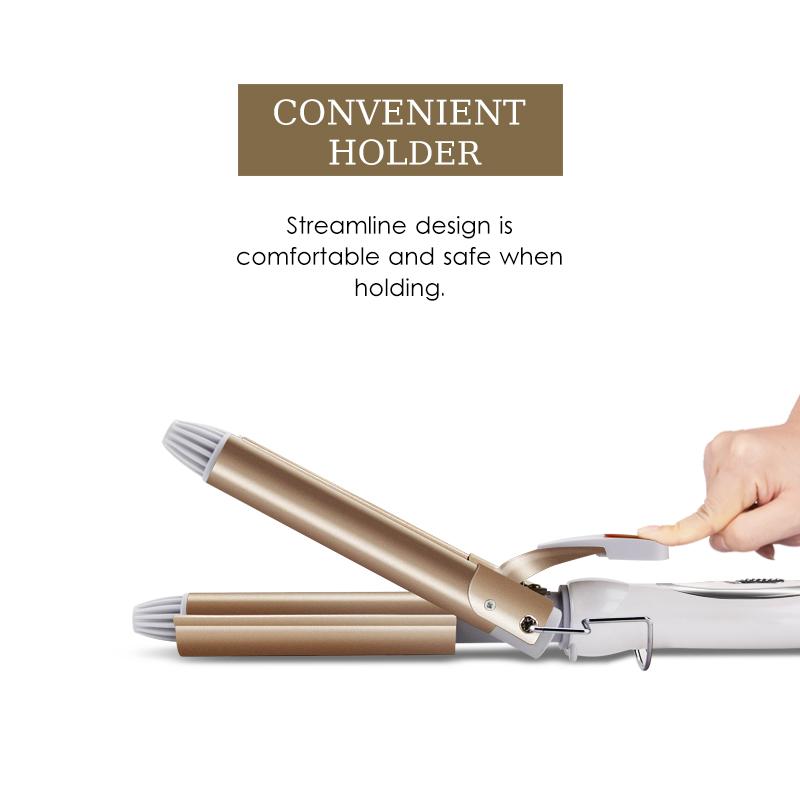 Профессиональные инструменты для волос щипцы для завивки волос керамические тройные щипцы для завивки волос инструменты для укладки