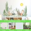3Pcs Woodland Wall Decals DIY Large Pine Tree Forest Animal Bear Fox Peel & Stick Wall Art Sticker for Kid's Room Bedroom Decor