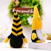Good Luck Gnome Ornament Bee Day Themed Sunflower Decor Plush Doll Gnome Figurine Centerpiece Festive Bee Party Decoration