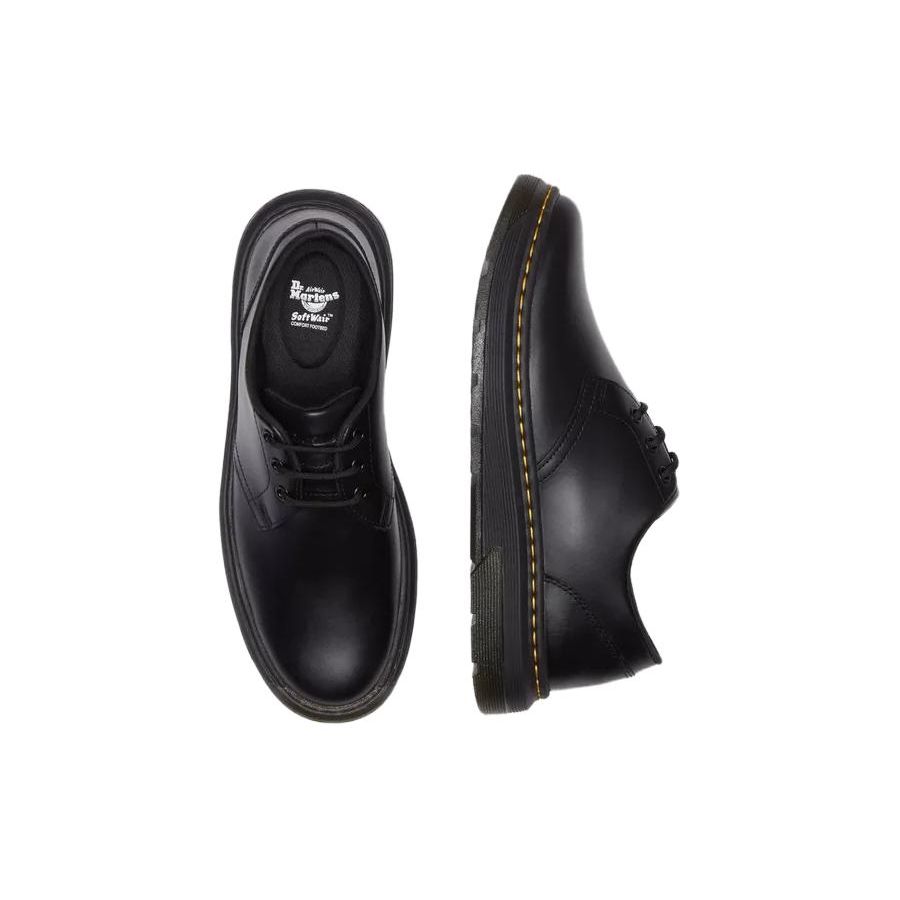 Dr. Martens Кожаные туфли с круглым носком на шнуровке, удобные низкие кеды, повседневная обувь унисекс, черные 31669001