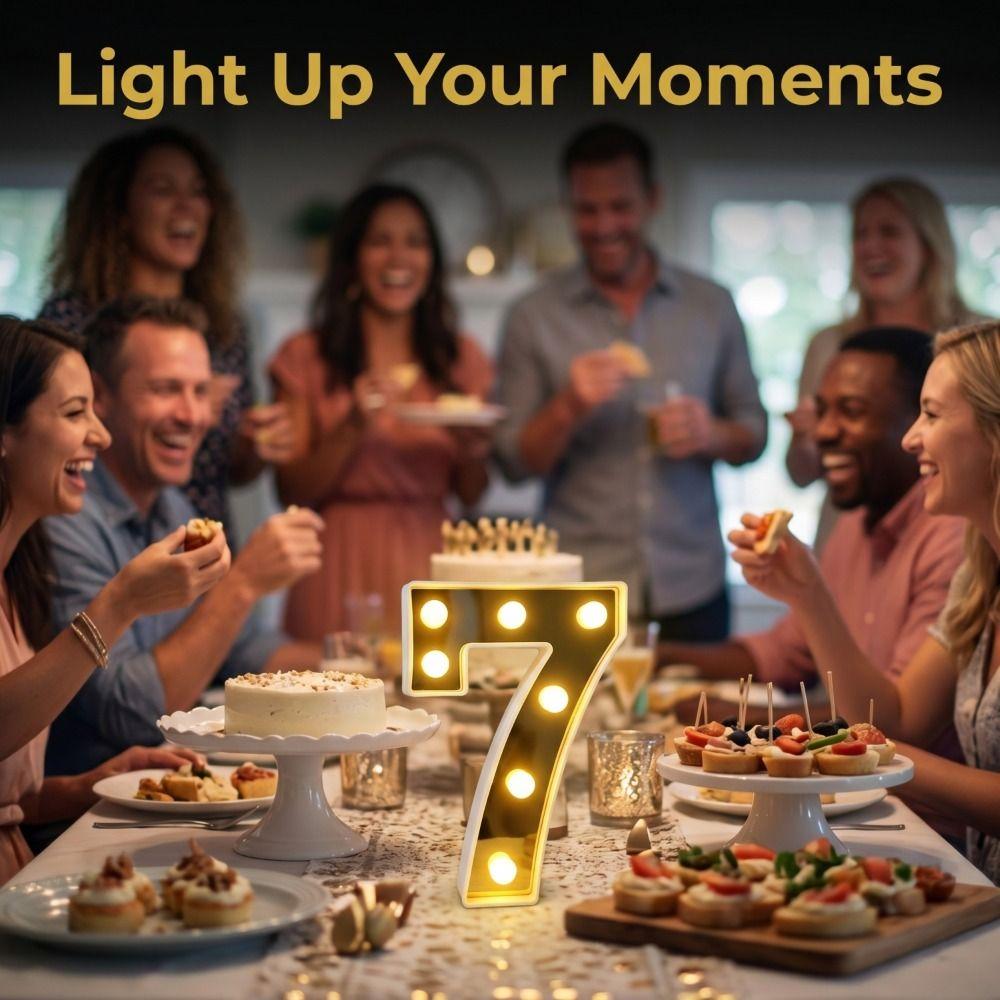 Luminous 16CM Letters Lights Creative Battery Lamp Main Light Decoration Light Party Decoration