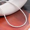 [Aslit] Rice-pulp Pearl Necklace Silver 925 Summer Ugly Fashion