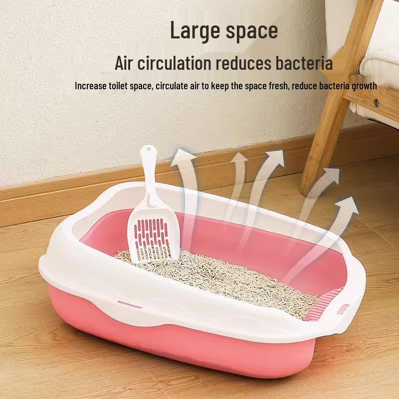 Большой полузакрытый дезодорирующий кошачий лоток