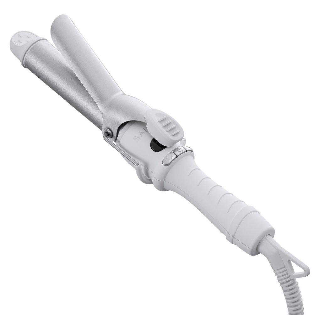 SALONIA Mini Curling with White Iron, 25mm, Heat-Resistant Pouch, SL-011CW,