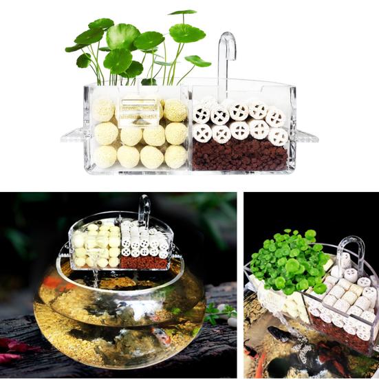 Fish Tank Filter Small Waterfall Circulating Purify Water Mute Water Circulation Purifier Aquarium Box Filter Aquarium Supplies