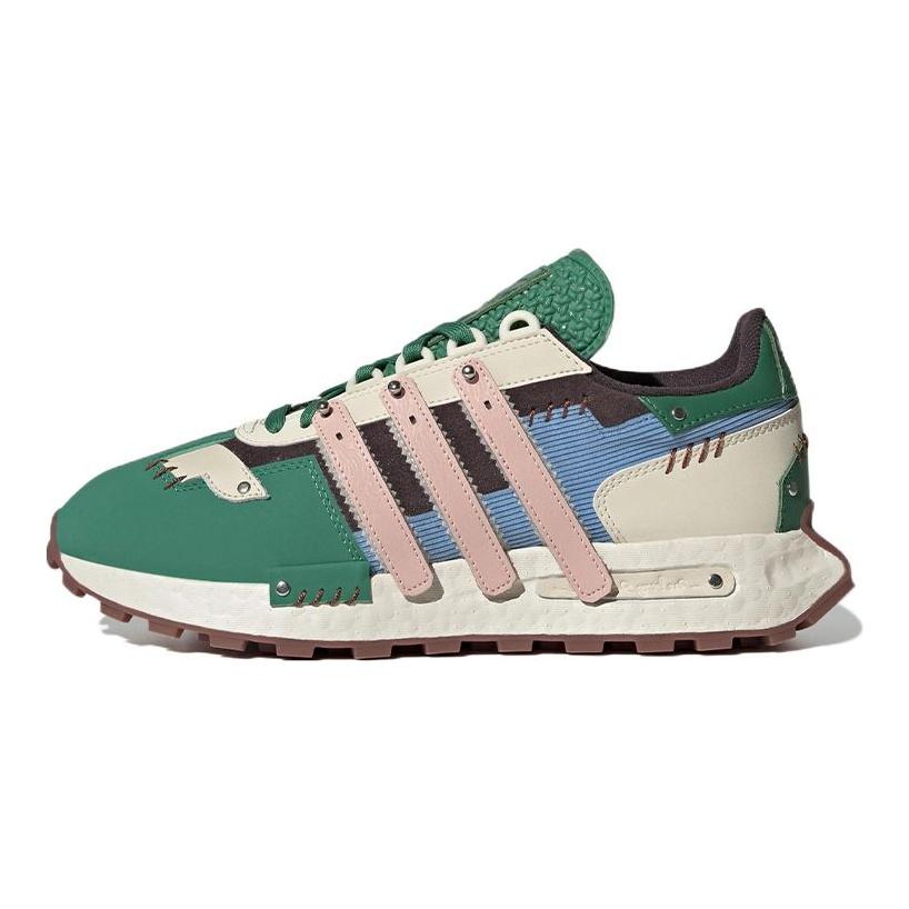 Melting Sadness x adidas Retropy E5 Зеленые Унисекс Кроссовки Ночной Бордовый Пастельно-Розовый Чудо-Белый GW6034